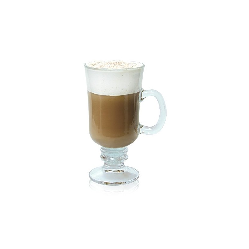 6 Irish Coffee Glasses with Handle Latte Macchiato Glass