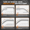 PM PERFORMOTOR 2Pcs Window Visors Compatible with 2006 2007 2008