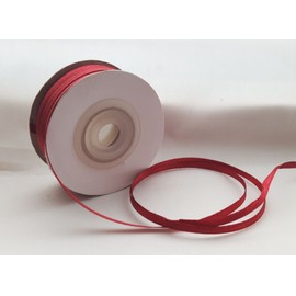 single roll of Burgundy Double faced Satin Ribbon 3mm, 10mm, 16mm, 25mm widths (3mm x 50M)