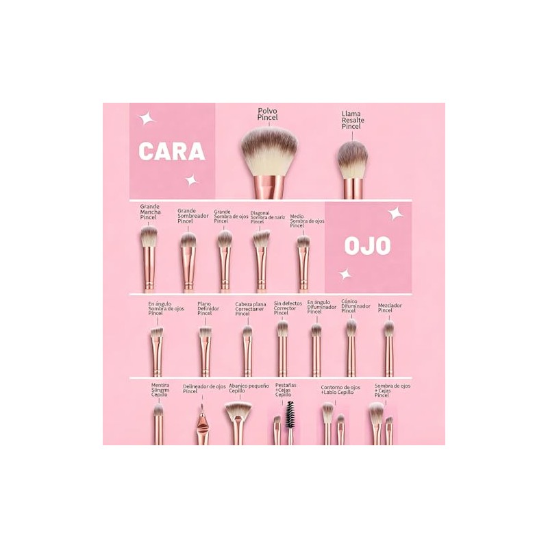 Toketa 67 Piezas Set de Brochas para Maquillaje Profesional Completo