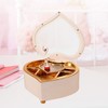 Music Box White Ballet Dancing Girl Heart Shaped Clear Melody