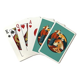 Camping Coyote - Contour 106039 (Playing Card Deck - 52 Card Poker Size with Jokers)