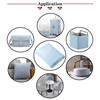 Picheng Vinyl Faux Leather Sheets:Light Blue Smooth Faux Leather Fabric