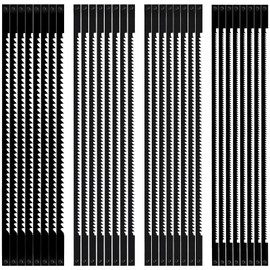 TXErfolg Scroll Saw Blades 127 mm Fine Cut Scroll Saw Blades with Pin 10/15/18/24 Teeth Suitable for Scroll Saws for Power Tool Accessories Woodworking for Wood Pack of 32