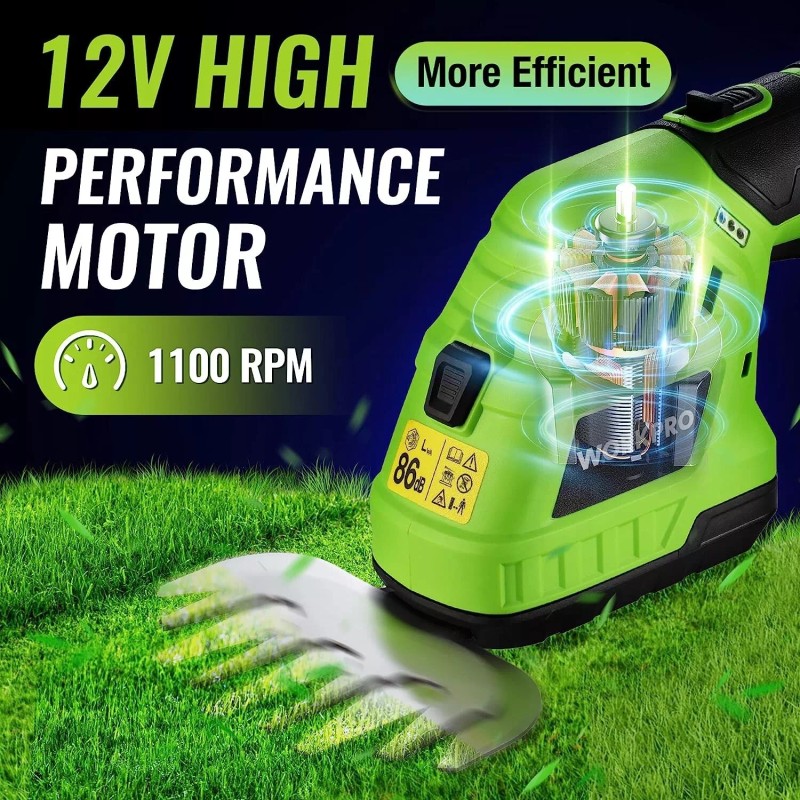WORKPRO 12V Cordless Grass Shear&Shrubber