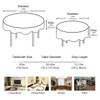JUMBEAR Floral Round Tablecloth Polyester Circular Table Cloth Beautiful Water