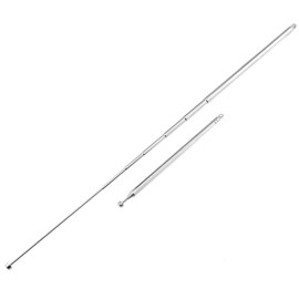 E-outstanding 2PCS Radio Antenna Telescopic Antenna Replacement 7 Sections Stainless Steel Aerial for TV and FM Radio