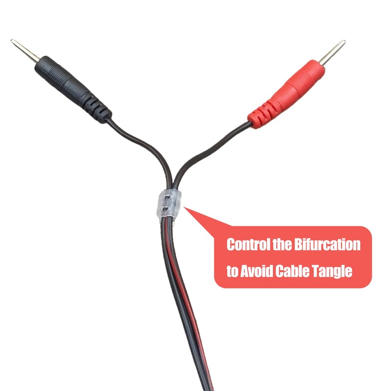 TENS Unit Electrodes Lead Wires: 3 Pieces BesCable 2mm Pin