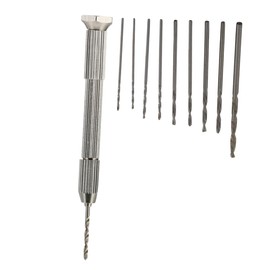 Operitacx manueller Bohrer Handwerk Größe Handbuch Handbohrer Schmuck Schlüssel Mini-Bohrmaschine Handbohrmaschine Präzisionsbohrer Drehwerkzeug Stahl Silver