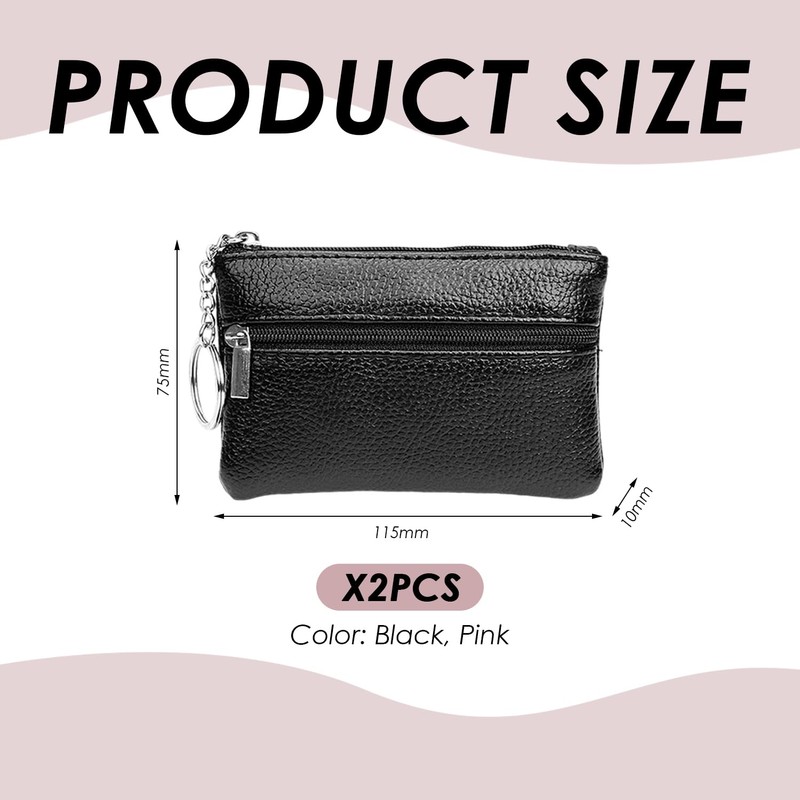 2-Piece Mini Purse, PU He Purse, Stylish and Simple Wallet,