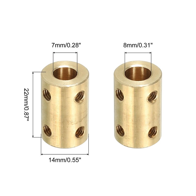 PATIKIL Shaft Coupling Connection L22 x D14 7 mm to