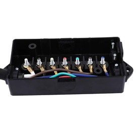 cciyu Heavy Duty 7 Way Plug Inline Trailer Cord for RV Truck Camper, Weatherproof (8 Feet, with 7 Gang Junction Box, 7 Pin Trailer Wiring Harness)