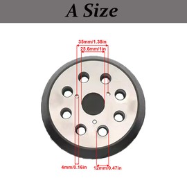 2 Pcs 5" 8 Hole Replacement Sander Pad Hook and Loop Orbital Sander Replacement Pad Backing Pad Round Hook and Loop Backing Pad for Buffing Random Orbital Sander Pads (Type A+B)