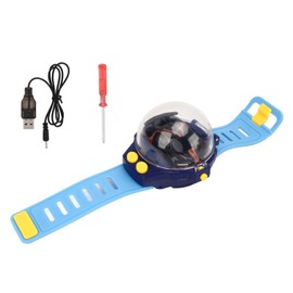 Mini RC Car Watch Alloy Electronic Car Watch Toy with USB Charging for Age 3 and Older Children Orange