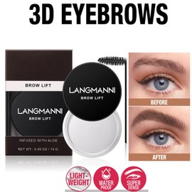 Eyebrow Gel Clear, Eyebrow Glue Eyebrow Wax Clear, Brow Gel Eyebrow Soap Kit Waterproof Long Lasting Brow Soap, Eyebrow Styling Soap Gel Brows Shaping Cream for Smudge Proof & Natural Looking Eyebrows