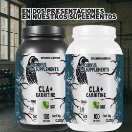 Suplemento Cla  Carnitina Corvus 1kg Polvo Varios Sabores                                                                                             