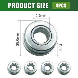 Flewdart 4pcs Wheel Bearing Lawn Mower Diameter 12.7 x 28.6 x 11 mm, Wheel Bearing Lawn Mower for Honda HR215 HRB536, MTD 5221 91055, Hayter Harrier, Snapper 741