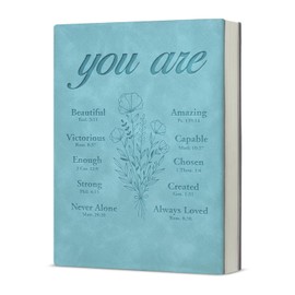 KSFFWQIN Christian Journal Notebook Floral You Are Beautiful Bible Verse Writing Notebook Religious Encouragement Gifts for Women Girls