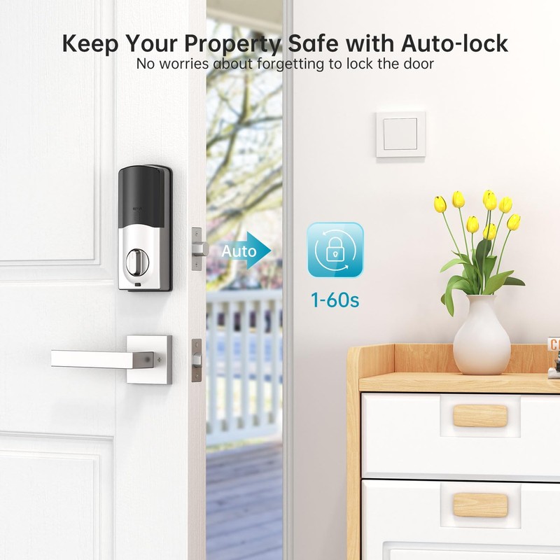 HEANTLE Smart Deadbolt Lock: Keyless Entry Door Lock with Fingerprint