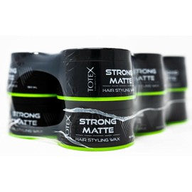 Totex Strong Matte Hair Wax, Strong Matt Hair Styling Wax, Super Matte Effect, Natural Hair Look, Maximum Control, For Professionals, 150 ml (Pack of 12)