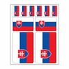 Set of 10 Flag Stickers Slovakia Car Sticker