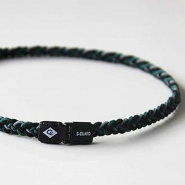 Coran Colan S-Guard x Fita Necklace, Anti-Static Necklace, Size L, Approx. 19.7 inches (50 cm), Black x Moss Green x Gray