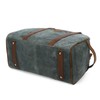 TSD Brand Stone Creek Waxed Canvas Weekender (Teal)