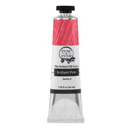 Tusc & Pine Artist Oil Paint - Brilliant Pink, 40 ml, Non-Yellowing, Rich & Creamy Consistency, Maximum Pigment Load, Small Batch Milled Oil Paints Made in The USA for Professional Artists