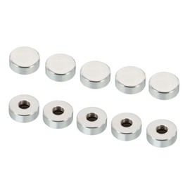 PATIKIL M6 20 Pack Cap Nut Cap Nut Screw Cap Insert Bolt Lid Flat Internal Thread Hardware Connector Lighting Technology Silver Tone