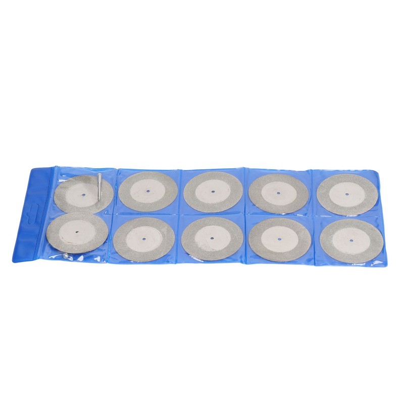 10PCS Thin Diamond Cutting Disc with Rod Round Grinding Sanding
