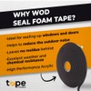 WOD SSFLDFT Closed Cell Sponge Rubber Foam Tape, 3/16 inch