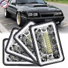 BRICOLOGHT 4x For Ford Mustang 1979-1986 DOT 4x6" Square LED