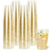 I00000 50 Pack 12 oz Gold Glitter Cups, Gold Glitter