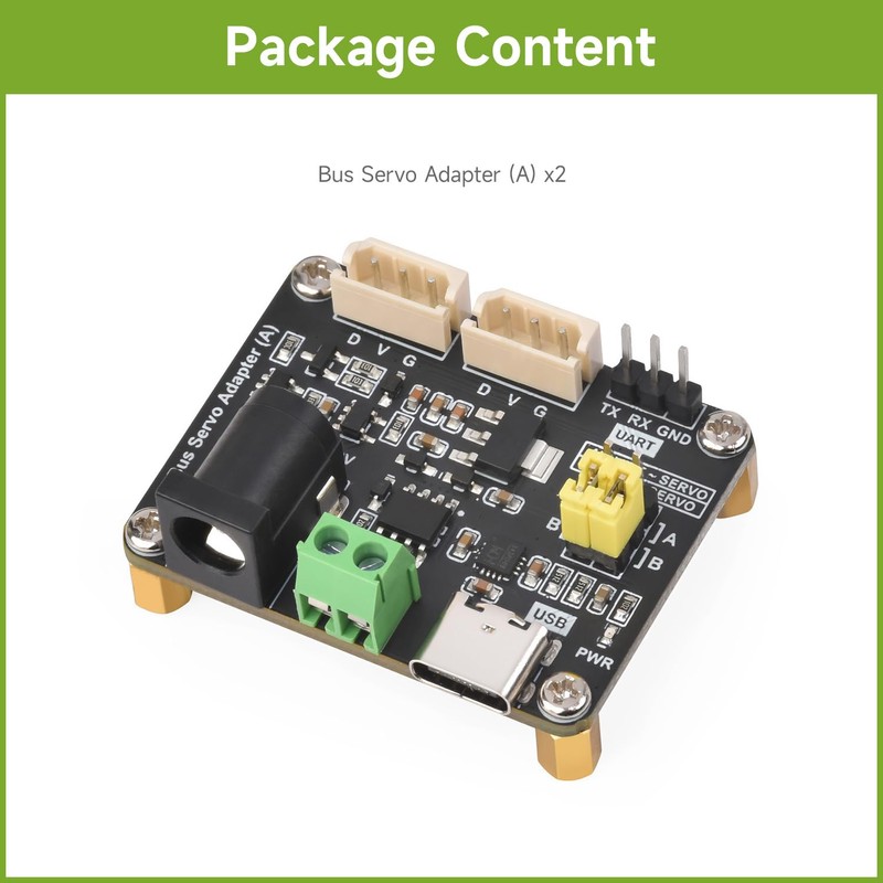 Waveshare 2 x Serial Bus Servo Driver Board, Integrates Servo