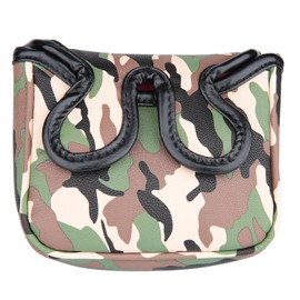 Green Camouflage Golf Club Square Mallet Head Cover for Center Shaft Putter