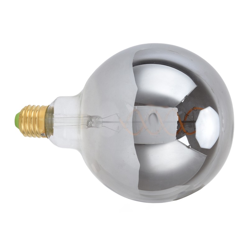 LED Vintage Edison Light Bulb Dimmable Antique Half Chrome Light
