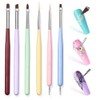 Juego de brochas profesionales para decoración de uñas de 6