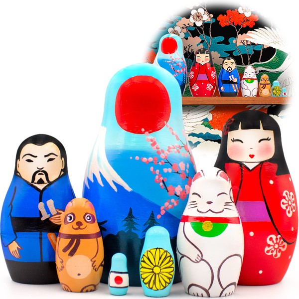 AEVVV Nesting Dolls Set of 7 pcs - Matryoshka with