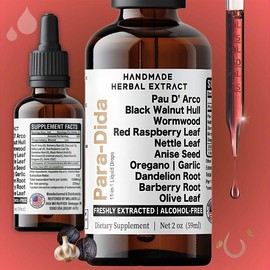 Para Dida Detox Wormwood + Black Walnut Hull Herbal Liquid | Digestive & Colon Support Supplement | with Black Walnut Hulls |  2oz. (59 servings) - Specification: Single Bottle