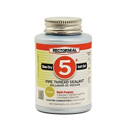 RectorSeal #5 Thread Sealant 1/4 Pint Soft Set Brushable for LP/Nat Gas