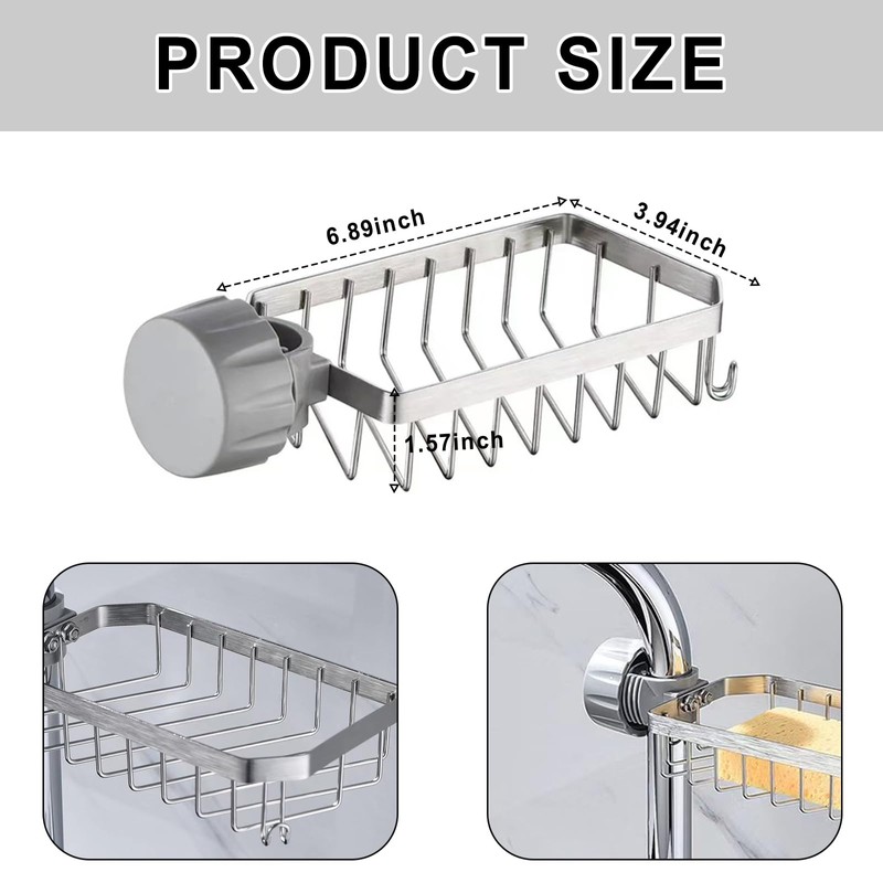 Shower Caddy No Drill，Shower Soap Holder， 304 Stainless Steel Bathroom