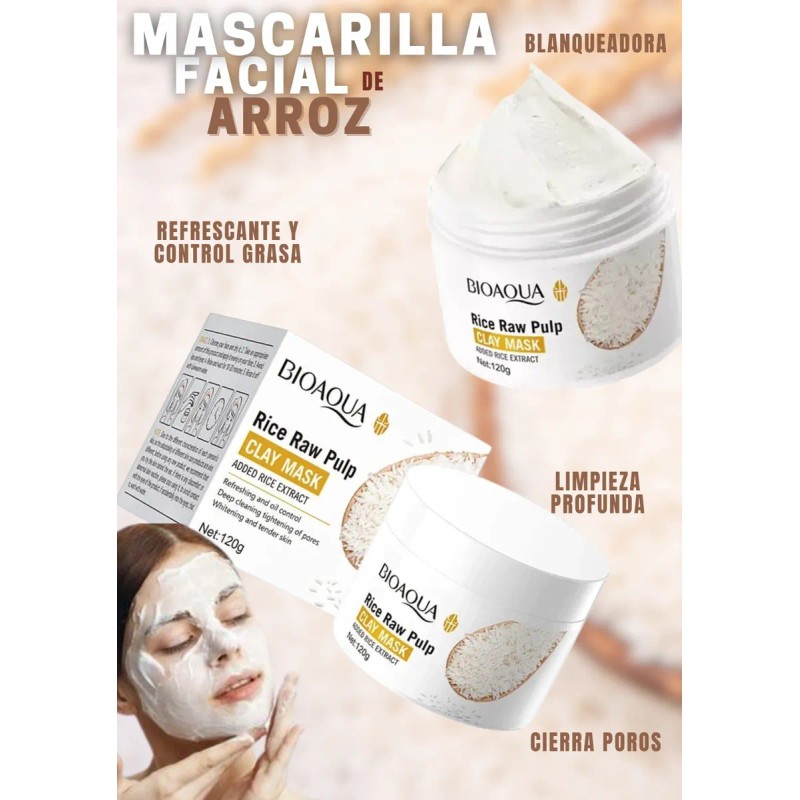 Mascarilla De Arcilla Arroz 120 G Bioaqua