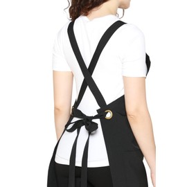 Tracy Professional Salon Apron – Bleach Proof, Water Resistant, Cross-Back Smock with Pockets for Stylists & Estheticians