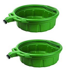 Groz 4-1/4 Gallon Drain Pan | Anti-Freeze | HDPE Construction | Chemical & Solvent Resistant (41961-2) - Pack of 2, Green
