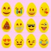 Set of 12 Facial Expressions Plastic Easter Eggs 2.25 Inches