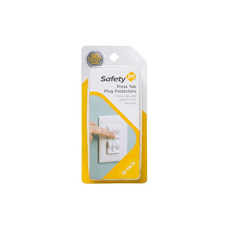 Safety 1st Press Tab - Protectores de enchufe 36 unidades