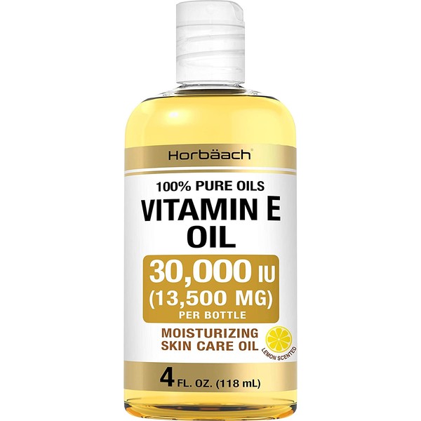 Vitamin E Oil 30,000 IU | 4 fl oz | 100% Pure Oils | Moisturizing Oil for Skin and Face | Non-GMO, Vegetarian | By Coera