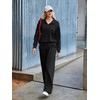 PINSPARK Lounge Sets for Women Side Slit Sweatshirt Straight Leg