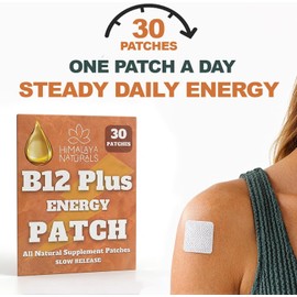 Parches energéticos B12 Plus B12 con metilcobalamina Suministro para 30 días Energía, resistencia y recuperación rápida