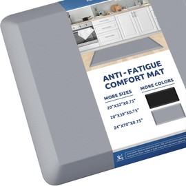 KitchenClouds KitchenClouds Kitchen Mat Cushioned Anti Fatigue Rug 20"x39" Waterproof, Non Slip, Standing and Comfort Desk/Floor Mats for House Sink Office (Grey,0.8inch)